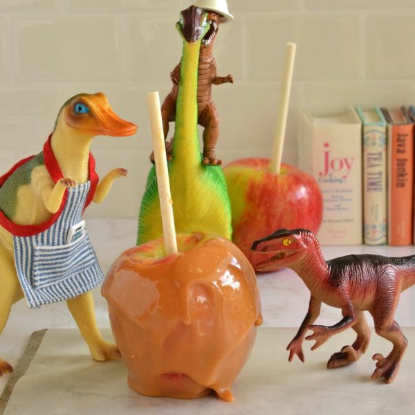 TJ, Bjorn, Dean, and Mystery Dude make caramel apples