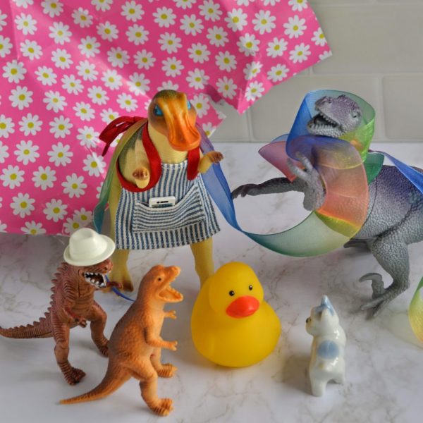 Rubber Ducky is admired by TJ's birthday party guests